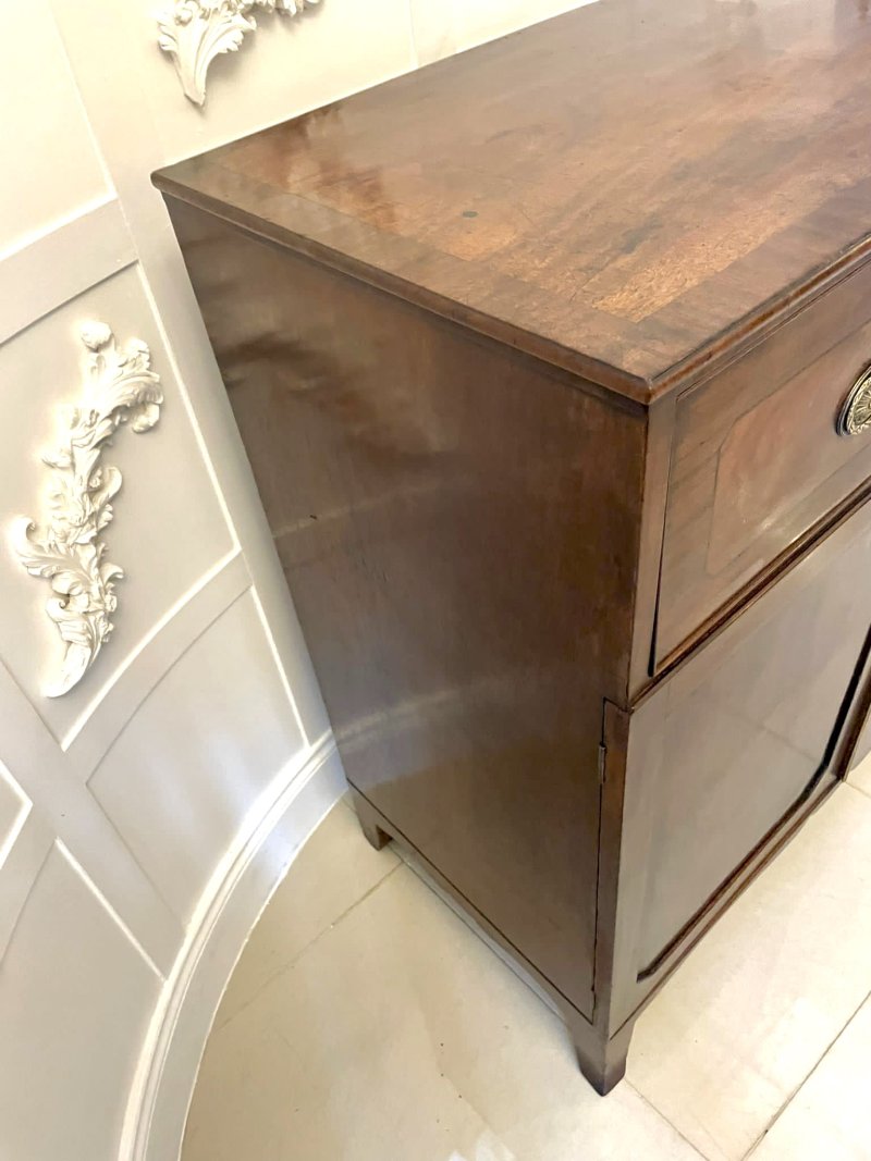 Antique George III Quality Figured Mahogany Secretaire Desk/Cabinet - Image 9